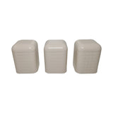 DIAMOND CANISTER SET 3PC-CREAM
