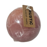 RUSTIC SCENTED CANDLE BALL D PINK