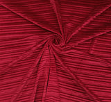 150CM KOREAN PLEATED VELVET-BLOOD RED