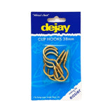 38MM CUP HOOK BRASS 9Pcs
