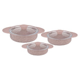 NON STICK GRANITE EGG PAN SET 6Pcs -BEIGE