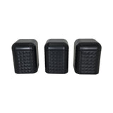 DIAMOND CANISTER SET 3PC-BLACK