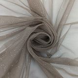 150CM GLITTER TULLE-TAUPE