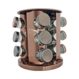 12 PC SPICE RACK COPPER